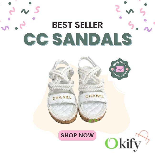 Okify CC White Sandals 6842 - 1