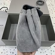 Okify Balenciaga Rodeo Medium Bag In Gray Suede 34x11x24cm - 5