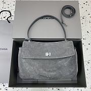 Okify Balenciaga Rodeo Medium Bag In Gray Suede 34x11x24cm - 1