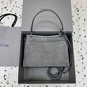 Okify Balenciaga Small Rodeo Bag In Gray Suede 29x20x10cm - 4