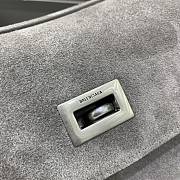 Okify Balenciaga Small Rodeo Bag In Gray Suede 29x20x10cm - 5