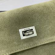 Okify Balenciaga Rodeo Medium Bag In Green Suede 34x11x24cm - 6