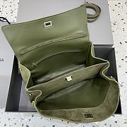 Okify Balenciaga Rodeo Medium Bag In Green Suede 34x11x24cm - 4