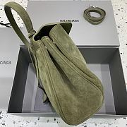 Okify Balenciaga Rodeo Medium Bag In Green Suede 34x11x24cm - 3
