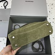 Okify Balenciaga Small Rodeo Bag In Green Suede 29x20x10cm - 2