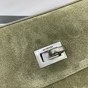 Okify Balenciaga Small Rodeo Bag In Green Suede 29x20x10cm - 6