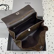 Okify Balenciaga Rodeo Medium Bag In Dark Brown Suede 34x11x24cm - 6