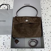Okify Balenciaga Rodeo Medium Bag In Dark Brown Suede 34x11x24cm - 1