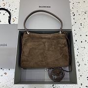 Okify Balenciaga Small Rodeo Bag In Dark Brown Suede 29x20x10cm - 2