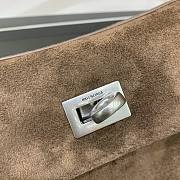 Okify Balenciaga Small Rodeo Bag In Dark Brown Suede 29x20x10cm - 4