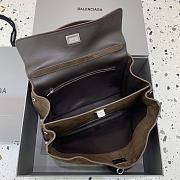 Okify Balenciaga Small Rodeo Bag In Dark Brown Suede 29x20x10cm - 3