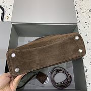 Okify Balenciaga Small Rodeo Bag In Dark Brown Suede 29x20x10cm - 6