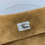 Okify Balenciaga Small Rodeo Bag In Brown Caramel Suede 29x20x10cm - 6