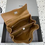 Okify Balenciaga Small Rodeo Bag In Brown Caramel Suede 29x20x10cm - 5