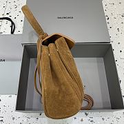 Okify Balenciaga Small Rodeo Bag In Brown Caramel Suede 29x20x10cm - 4