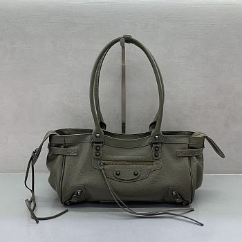Okify Balenciaga Le City Bag In Olive Green 31x19x9cm 
