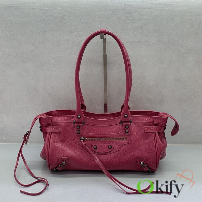 Okify Balenciaga Le City Bag In Pink 31x19x9cm  - 1