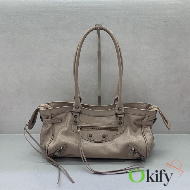 Okify Balenciaga Le City Bag In Beige 31x19x9cm  - 1