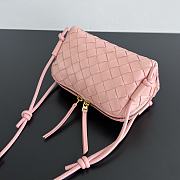 Okify Bottega Veneta Concert Pouch Intrecciato Bag In Pink 18.5x11.5x8.5cm - 2