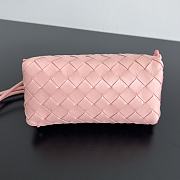 Okify Bottega Veneta Concert Pouch Intrecciato Bag In Pink 18.5x11.5x8.5cm - 3