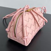 Okify Bottega Veneta Concert Pouch Intrecciato Bag In Pink 18.5x11.5x8.5cm - 6