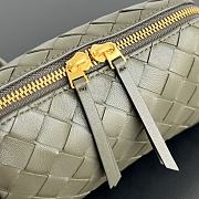 Okify Bottega Veneta Concert Pouch Intrecciato Bag In Olive Green 18.5x11.5x8.5cm - 2