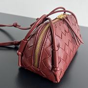 Okify Bottega Veneta Concert Pouch Intrecciato Bag In Red 18.5x11.5x8.5cm - 5