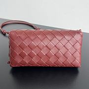 Okify Bottega Veneta Concert Pouch Intrecciato Bag In Red 18.5x11.5x8.5cm - 6