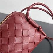 Okify Bottega Veneta Concert Pouch Intrecciato Bag In Red 18.5x11.5x8.5cm - 3