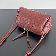 Okify Bottega Veneta Concert Pouch Intrecciato Bag In Red 18.5x11.5x8.5cm - 4