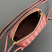 Okify Bottega Veneta Concert Pouch Intrecciato Bag In Red 18.5x11.5x8.5cm - 2