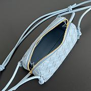 Okify Bottega Veneta Concert Pouch Intrecciato Bag In Blue 18.5x11.5x8.5cm - 5