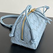Okify Bottega Veneta Concert Pouch Intrecciato Bag In Blue 18.5x11.5x8.5cm - 3