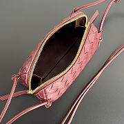 Okify Bottega Veneta Concert Pouch Intrecciato Bag In Dark Red 18.5x11.5x8.5cm - 2