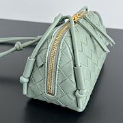 Okify Bottega Veneta Concert Pouch Intrecciato Bag In Mint Green 18.5x11.5x8.5cm - 5
