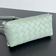Okify Bottega Veneta Concert Pouch Intrecciato Bag In Mint Green 18.5x11.5x8.5cm - 4