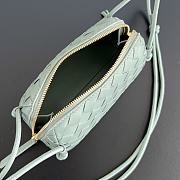 Okify Bottega Veneta Concert Pouch Intrecciato Bag In Mint Green 18.5x11.5x8.5cm - 3