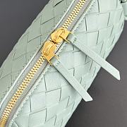 Okify Bottega Veneta Concert Pouch Intrecciato Bag In Mint Green 18.5x11.5x8.5cm - 2