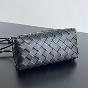 Okify Bottega Veneta Concert Pouch Intrecciato Bag In Black 18.5x11.5x8.5cm - 4