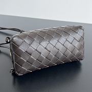 Okify Bottega Veneta Concert Pouch Intrecciato Bag In Dark Brown 18.5x11.5x8.5cm - 4