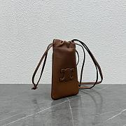 Okify Celine Triomphe Phone Pouch In Brown 20.5x12cm - 4