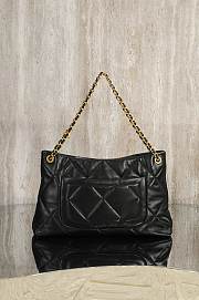 Okify CC 25K Hobo Shopping Bag In Black Lambskin 38x26x11cm - 3