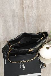 Okify CC 25K Hobo Shopping Bag In Black Lambskin 38x26x11cm - 2
