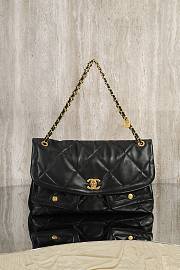 Okify CC 25K Hobo Shopping Bag In Black Lambskin 27x45x10cm - 1