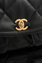 Okify CC 25K Hobo Shopping Bag In Black Lambskin 27x45x10cm - 4