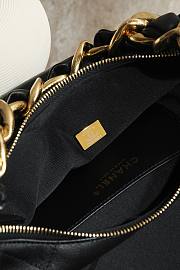 Okify CC 25K Hobo Bag In Black Calfskin 24x28x8cm - 6