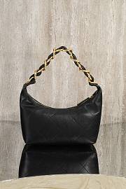 Okify CC 25K Hobo Bag In Black Calfskin 24x28x8cm - 5