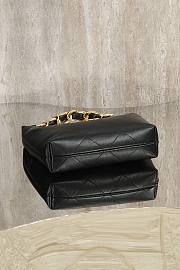 Okify CC 25K Hobo Bag In Black Calfskin 24x28x8cm - 3