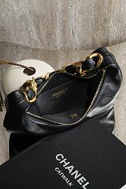 Okify CC 25K Hobo Bag In Black Calfskin 24x28x8cm - 2