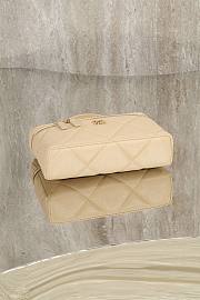 Okify CC Vanity Bag In Beige Caviar 17x19.5x5cm - 4